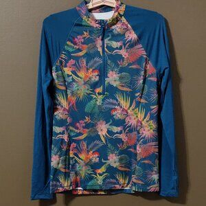 Title Nine Sunbuster 1/4 Zip Sun Shirt Molokai SMALL